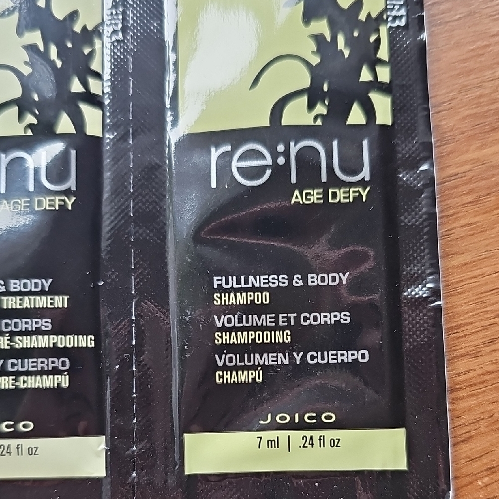 New Joico Re:nu Age Defy Hair Treatment Packets Pre-Shampoo & Shampoo X 5 Each - Picture 4 of 8